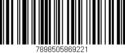 Código de barras (EAN, GTIN, SKU, ISBN): '7898505869221'