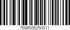 Código de barras (EAN, GTIN, SKU, ISBN): '7898506250011'