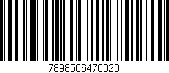 Código de barras (EAN, GTIN, SKU, ISBN): '7898506470020'
