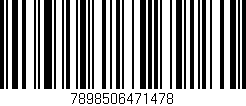 Código de barras (EAN, GTIN, SKU, ISBN): '7898506471478'