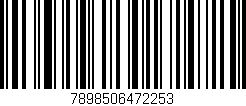 Código de barras (EAN, GTIN, SKU, ISBN): '7898506472253'