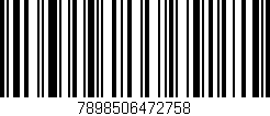 Código de barras (EAN, GTIN, SKU, ISBN): '7898506472758'