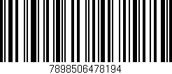 Código de barras (EAN, GTIN, SKU, ISBN): '7898506478194'