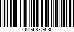 Código de barras (EAN, GTIN, SKU, ISBN): '7898506725960'