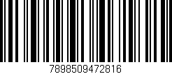 Código de barras (EAN, GTIN, SKU, ISBN): '7898509472816'