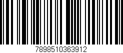 Código de barras (EAN, GTIN, SKU, ISBN): '7898510363912'