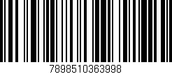 Código de barras (EAN, GTIN, SKU, ISBN): '7898510363998'