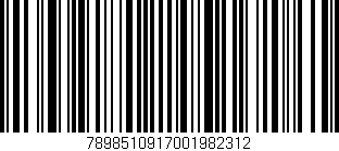 Código de barras (EAN, GTIN, SKU, ISBN): '7898510917001982312'
