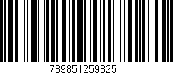 Código de barras (EAN, GTIN, SKU, ISBN): '7898512598251'