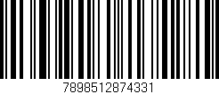 Código de barras (EAN, GTIN, SKU, ISBN): '7898512874331'