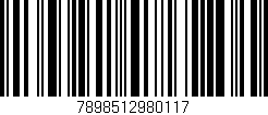 Código de barras (EAN, GTIN, SKU, ISBN): '7898512980117'