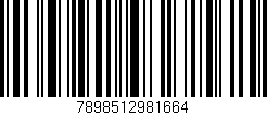 Código de barras (EAN, GTIN, SKU, ISBN): '7898512981664'