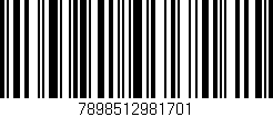 Código de barras (EAN, GTIN, SKU, ISBN): '7898512981701'