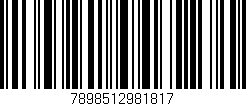 Código de barras (EAN, GTIN, SKU, ISBN): '7898512981817'
