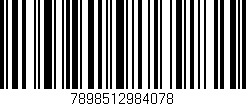 Código de barras (EAN, GTIN, SKU, ISBN): '7898512984078'