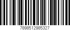 Código de barras (EAN, GTIN, SKU, ISBN): '7898512985327'