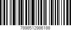 Código de barras (EAN, GTIN, SKU, ISBN): '7898512986188'