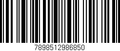 Código de barras (EAN, GTIN, SKU, ISBN): '7898512986850'