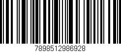 Código de barras (EAN, GTIN, SKU, ISBN): '7898512986928'