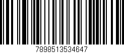 Código de barras (EAN, GTIN, SKU, ISBN): '7898513534647'