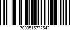 Código de barras (EAN, GTIN, SKU, ISBN): '7898515777547'