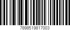 Código de barras (EAN, GTIN, SKU, ISBN): '7898519817003'