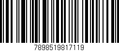 Código de barras (EAN, GTIN, SKU, ISBN): '7898519817119'
