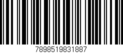 Código de barras (EAN, GTIN, SKU, ISBN): '7898519831887'