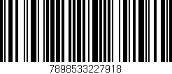 Código de barras (EAN, GTIN, SKU, ISBN): '7898533227918'