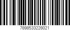 Código de barras (EAN, GTIN, SKU, ISBN): '7898533228021'