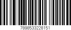 Código de barras (EAN, GTIN, SKU, ISBN): '7898533228151'