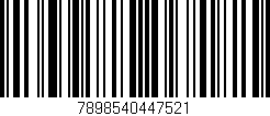 Código de barras (EAN, GTIN, SKU, ISBN): '7898540447521'