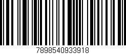 Código de barras (EAN, GTIN, SKU, ISBN): '7898540933918'
