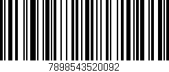 Código de barras (EAN, GTIN, SKU, ISBN): '7898543520092'