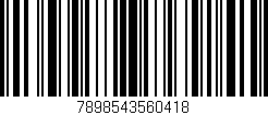 Código de barras (EAN, GTIN, SKU, ISBN): '7898543560418'