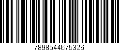 Código de barras (EAN, GTIN, SKU, ISBN): '7898544675326'