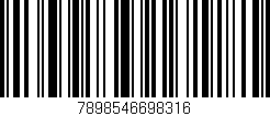 Código de barras (EAN, GTIN, SKU, ISBN): '7898546698316'
