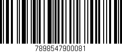 Código de barras (EAN, GTIN, SKU, ISBN): '7898547900081'