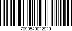 Código de barras (EAN, GTIN, SKU, ISBN): '7898548072978'