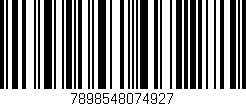 Código de barras (EAN, GTIN, SKU, ISBN): '7898548074927'