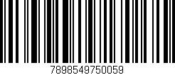 Código de barras (EAN, GTIN, SKU, ISBN): '7898549750059'