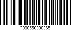Código de barras (EAN, GTIN, SKU, ISBN): '7898550000365'