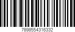 Código de barras (EAN, GTIN, SKU, ISBN): '7898554316332'