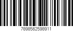 Código de barras (EAN, GTIN, SKU, ISBN): '7898562598911'