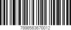 Código de barras (EAN, GTIN, SKU, ISBN): '7898563670012'