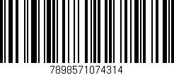 Código de barras (EAN, GTIN, SKU, ISBN): '7898571074314'