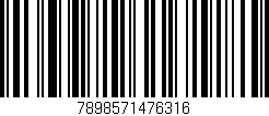 Código de barras (EAN, GTIN, SKU, ISBN): '7898571476316'