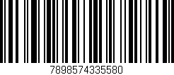 Código de barras (EAN, GTIN, SKU, ISBN): '7898574335580'