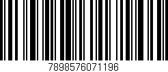 Código de barras (EAN, GTIN, SKU, ISBN): '7898576071196'
