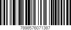 Código de barras (EAN, GTIN, SKU, ISBN): '7898576071387'